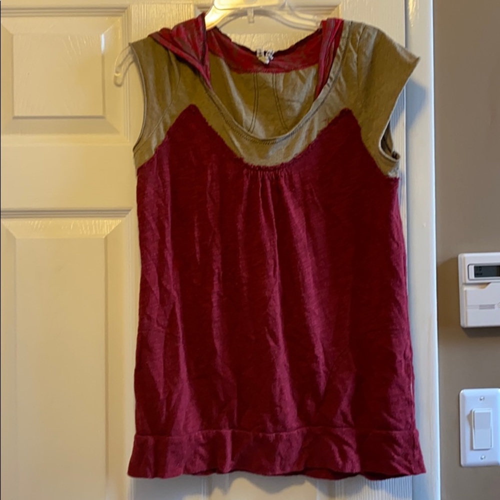 Free People hooded tee